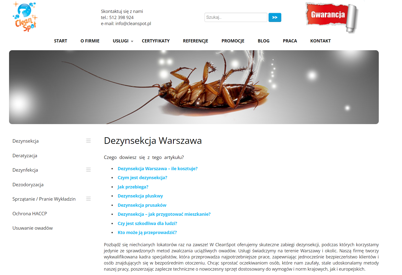 Dezynsekcja Warszawa po wynajmie mieszkania - kiedy lokator zostawia problem z insektami