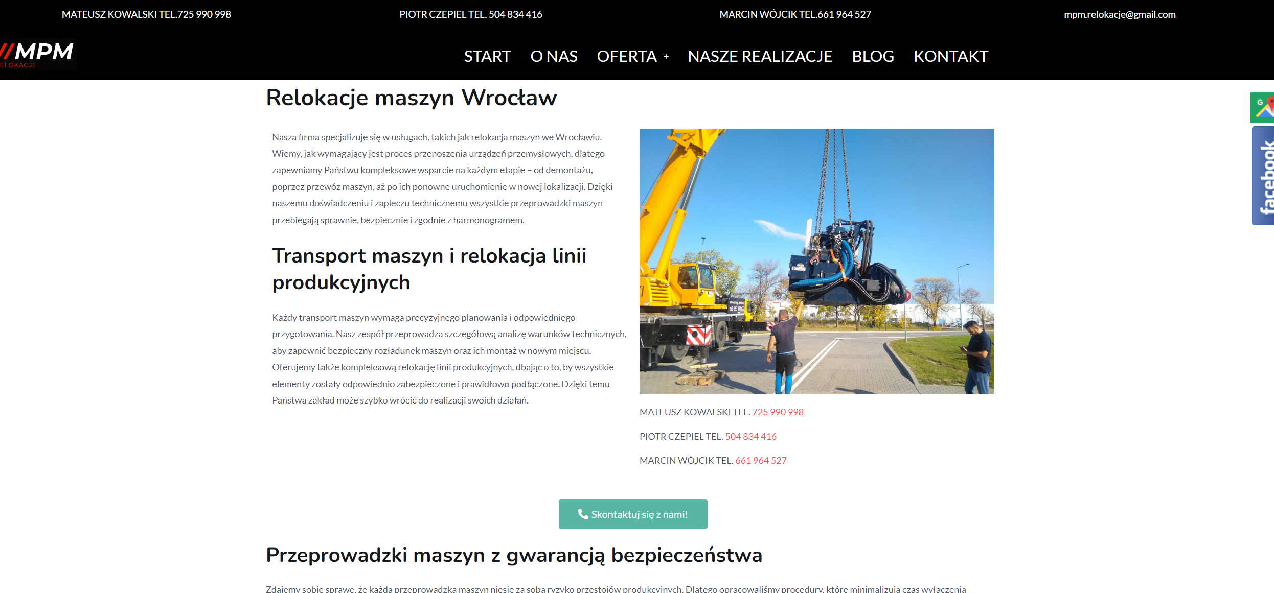 Relokacja maszyn we Wrocławiu - jak bezpiecznie przenieść park maszynowy bez przestojów w produkcji?