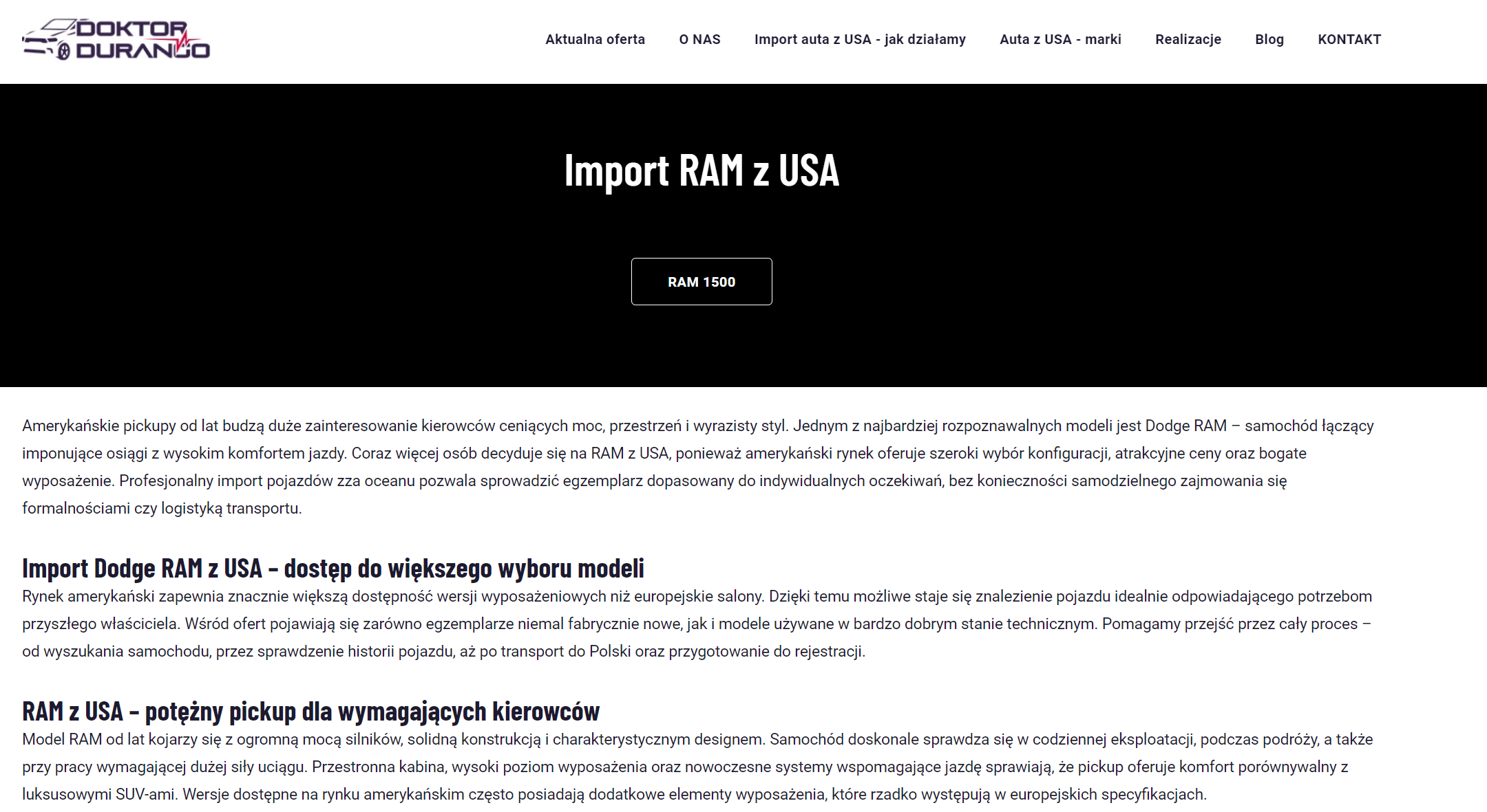 Dla kogo RAM z USA będzie lepszym wyborem niż klasyczny pickup dostępny w Europie?