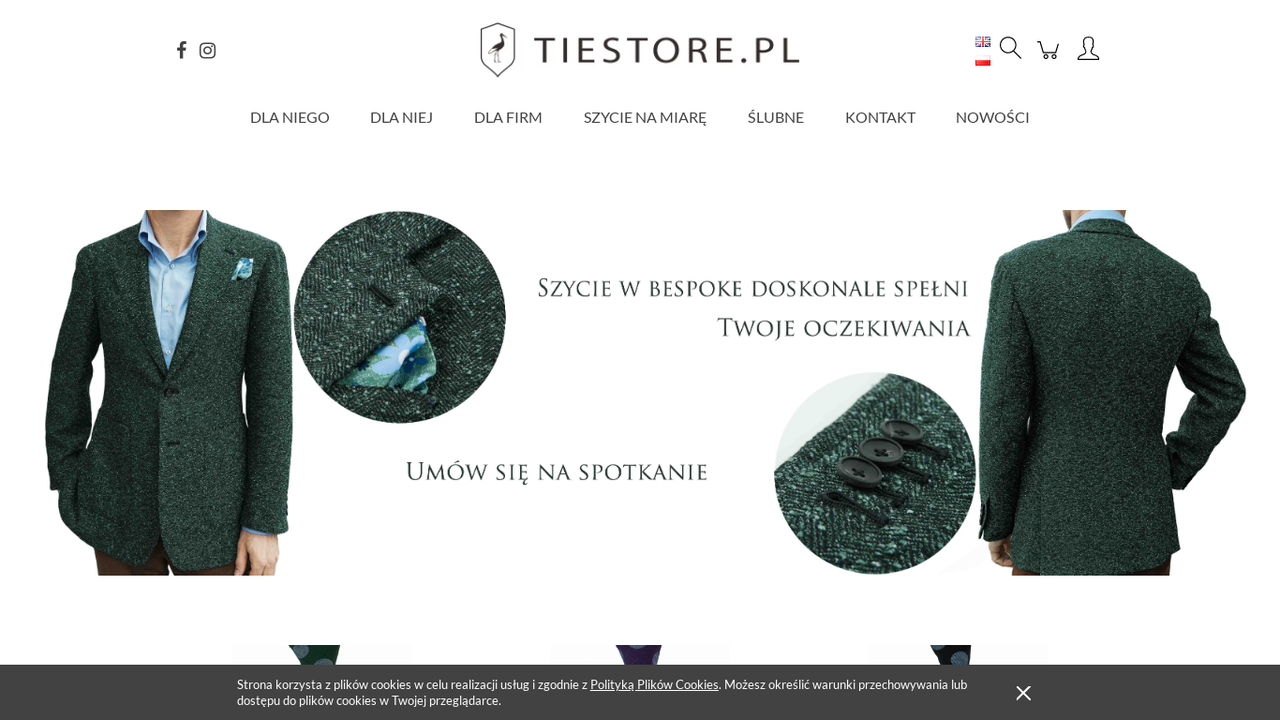 Zrzut strony Krawaty męskie na zamówienie Warszawa | Sklep internetowy Tiestore.pl