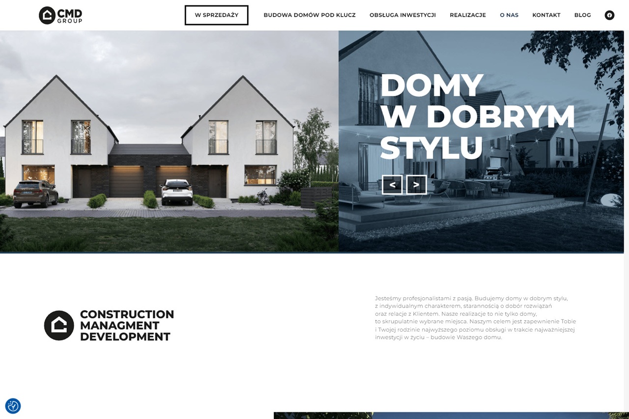 Zrzut strony CMD GROUP