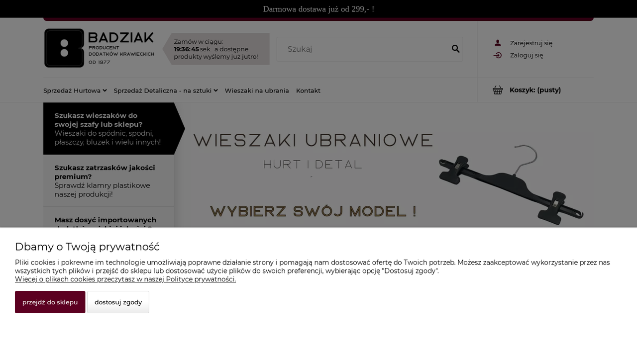 Zrzut strony Badziak Producent Dodatków Krawieckich