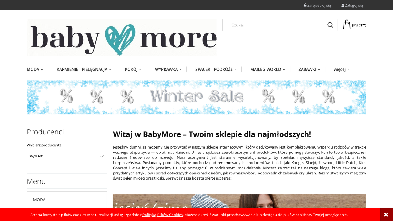 Zrzut strony Internetowy sklep dla maluchów | BabyMore