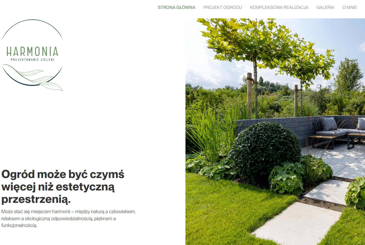 Zrzut strony Harmonia - Projektowanie Zieleni
