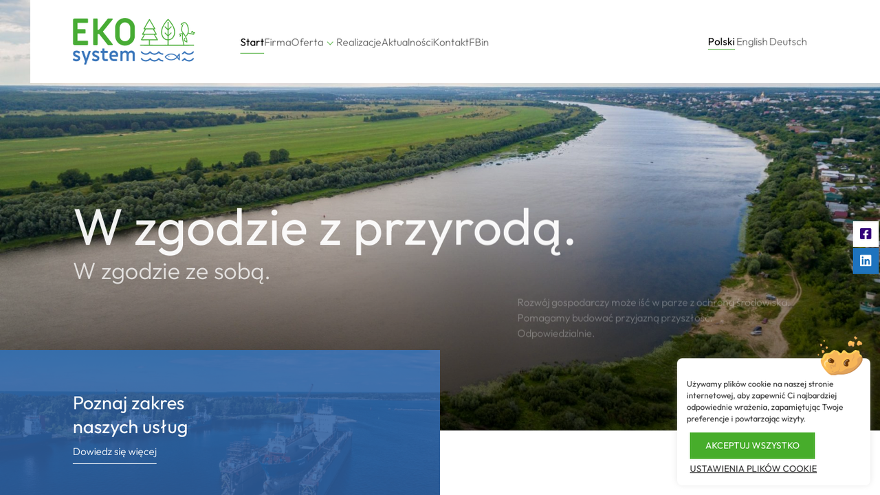 Zrzut strony Konsulting środowiskowy	Ekosystem