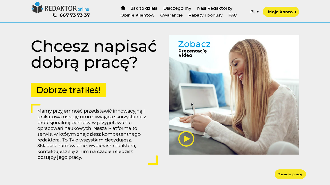 Zrzut strony ProMedia Wojciech Kowalski - Pomoc w pisaniu prac