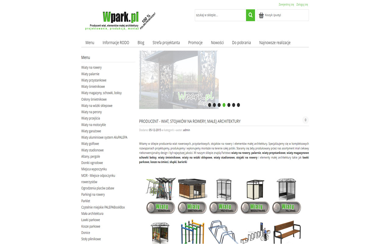 Zrzut strony Wpark.pl
