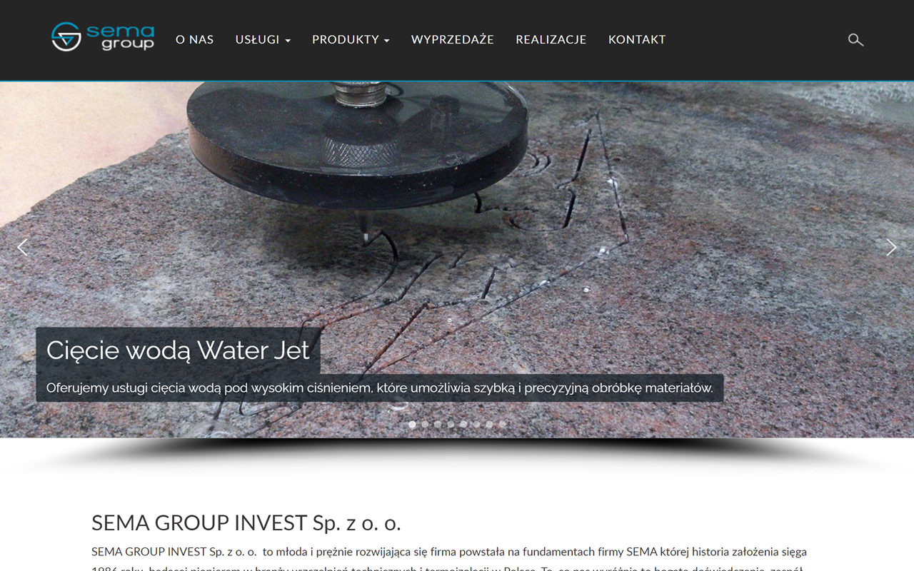 Zrzut strony Sema Group Invest