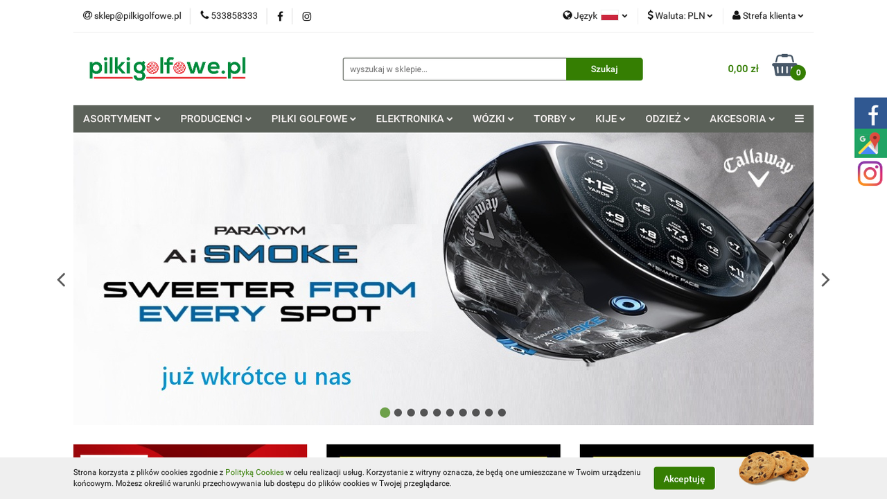 Zrzut strony Sklep golfowy PiłkiGolfowe.pl